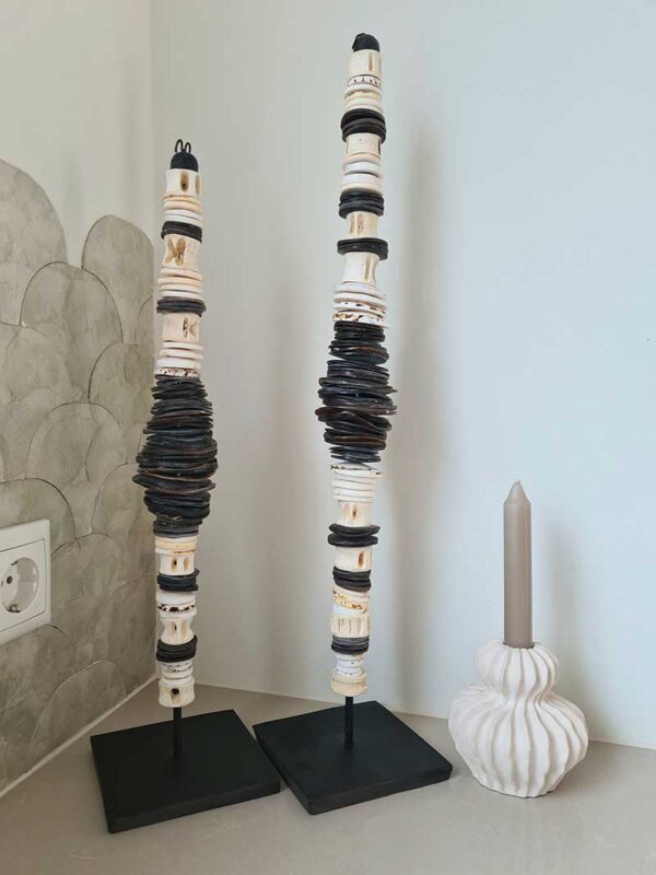 Schelpentoren zwart/wit