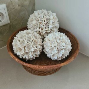 Schelpen decoratie bol 6 wit